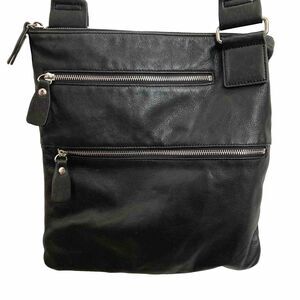 COPY - Margot New York Triple Zipper Messenger Purse Crossbody Bag Black Leather